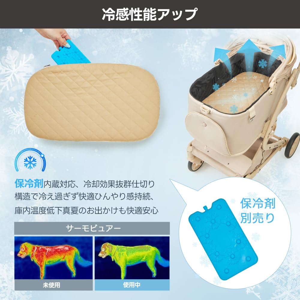 Amazon | 【Cusion】PETTENA ペットカート用 冷却ファン付きクッション
