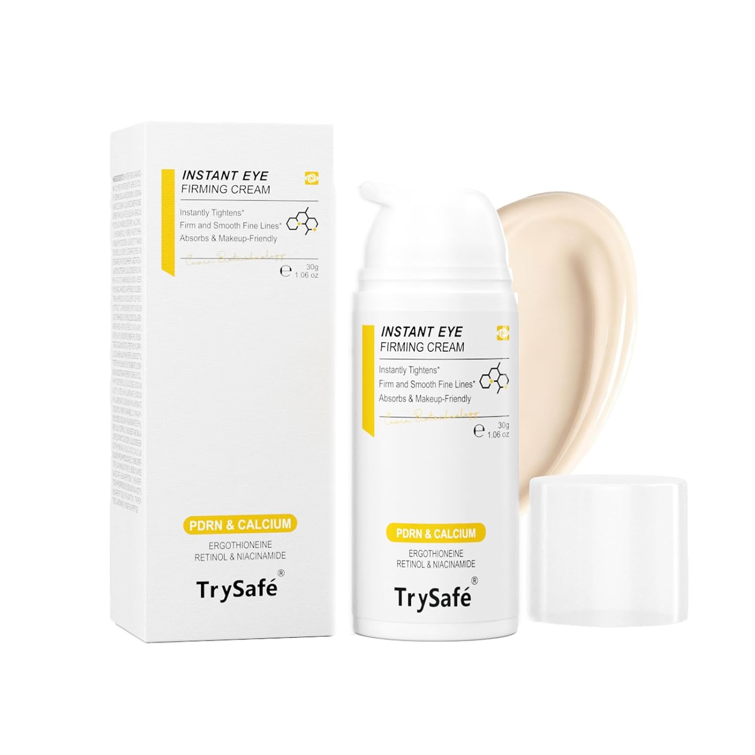 1.06oz PDRN & Calcium Temporary Eye Tightener – Reduce Eye Bags, Puffy Eyes, Dark Circles & Firm Wrinkle, Smile Line Instantly* | Hyaluronic, Retinol, Niacinamide, Kojic, Collagen, Caffeine