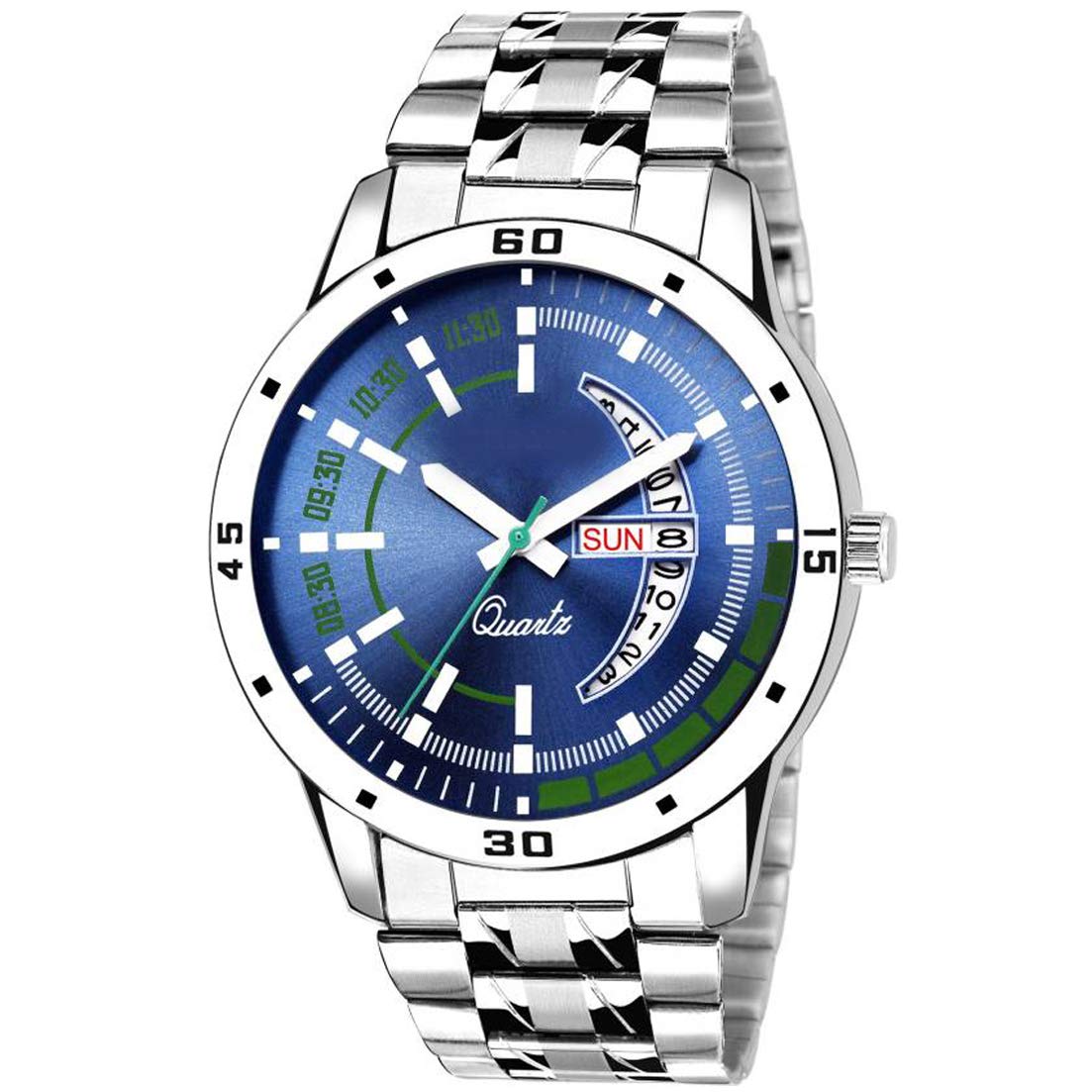 Acnos® Premium Day and Date Functioning Metal Strap Quartz Wrist Watch for Men with Brass Dial (B07LB6QDPG) Amazon Price History, Amazon Price Tracker