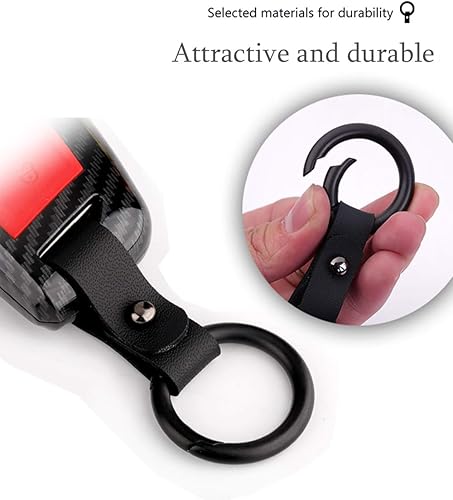 Miniatura 6 de ontto Funda para llavero VW, carcasa de silicona con llavero para Volkswagen Passat Jetta Skoda Smart Remote Rojo