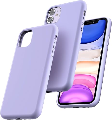Vista 151 de TOCOL - Funda 5 en 1 para iPhone 11, con 2 protectores de pantalla + 2 protectores de lente de cámara, funda delgada de silicona líquida a prueba