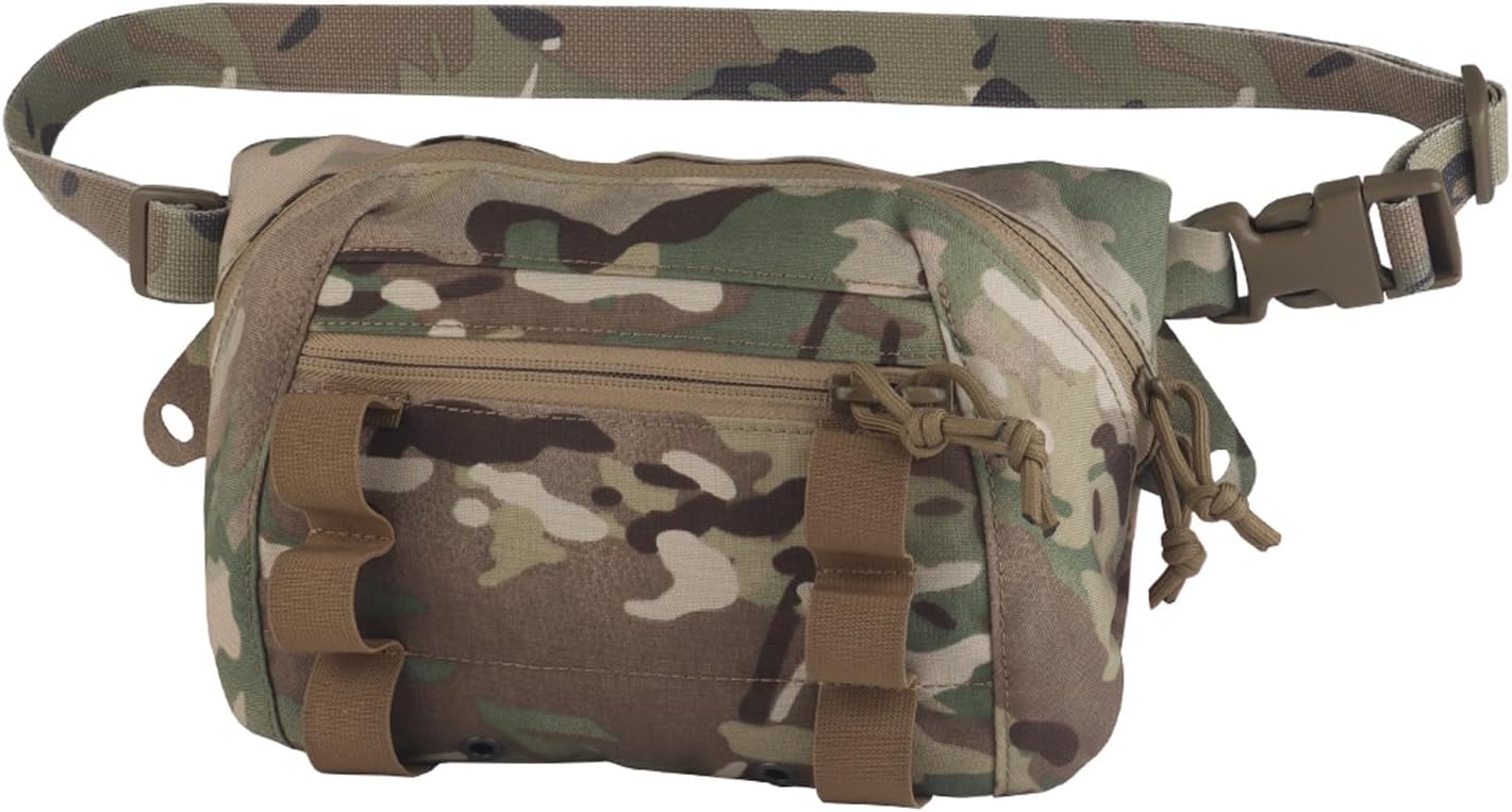 Large Multi-Purpose Drop Pouch, Universal Tactical Fanny Pack Vest Hook and Loop EDC Admin Wait Bag