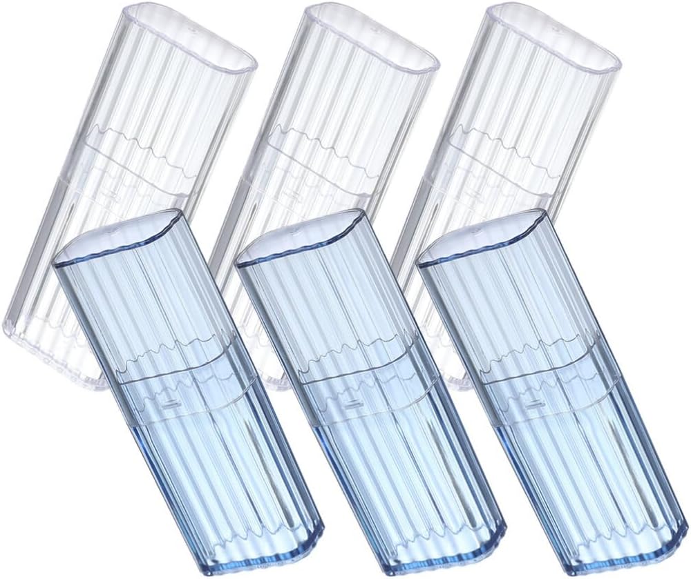Mini Travel Swab Case 6pcs Travel Cotton Swab Storage Box Cotton Containers Clear Holder Dispenser Mini Case Small Sundries Box Cases