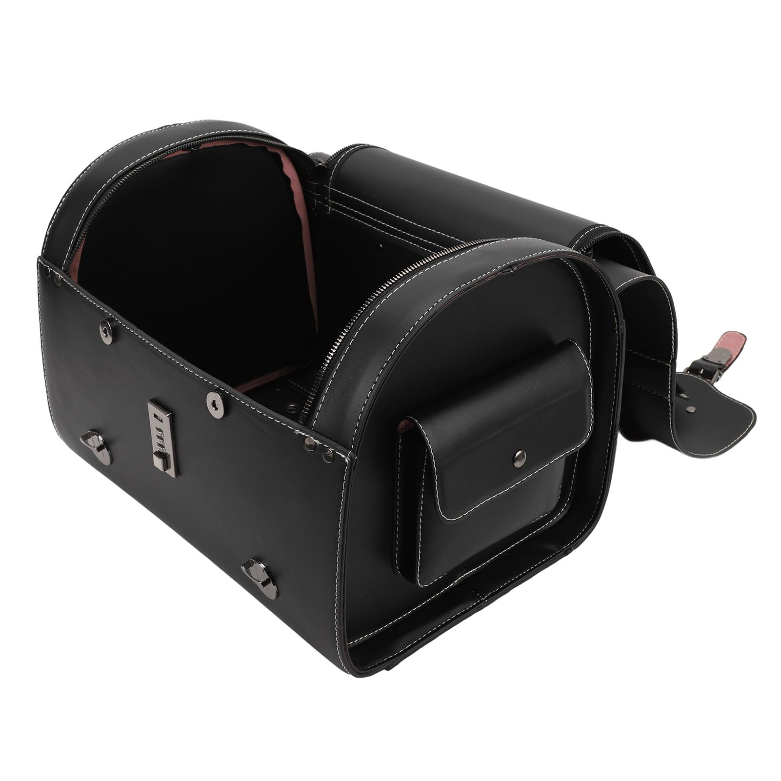 Tbest Heckbeutel Wasserfest 29,5 L Heck -Trunk -Gepäck mit Kombinationschloss für Scooter -Elektrofahrzeuge, Stilvolles Design (BLACK)