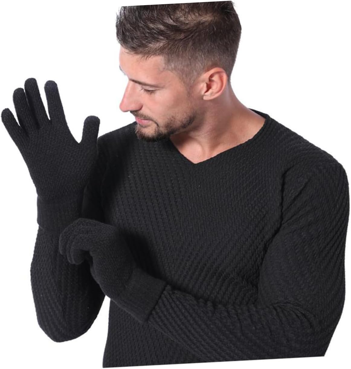 CALLARON 2 Pairs Men Touchscreen Fingers Gloves Winter Touch Gloves Male Gloves Winter Glove Touching Gloves Warm