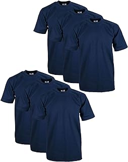 Pro Club Men's 6-Pack Heavyweight Cotton Short Sleeve Crew Neck T-Shirt