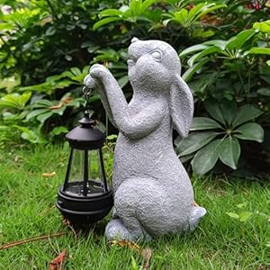 Rabbitsolargardenoutdoorstatuesresinrabbitfigurinedecorationswithsolarlightslanternoutdoorrabbitartdecorforlawnyarduniquehousewarminggiftforgardenhome Urban Country Home Decor Rabbit solar garden outdoor statuesresin rabbit figurine decorations with solar lights lantern outdoor rabbit art decor for lawnyard unique housewarming gift for garden home urban country home decor