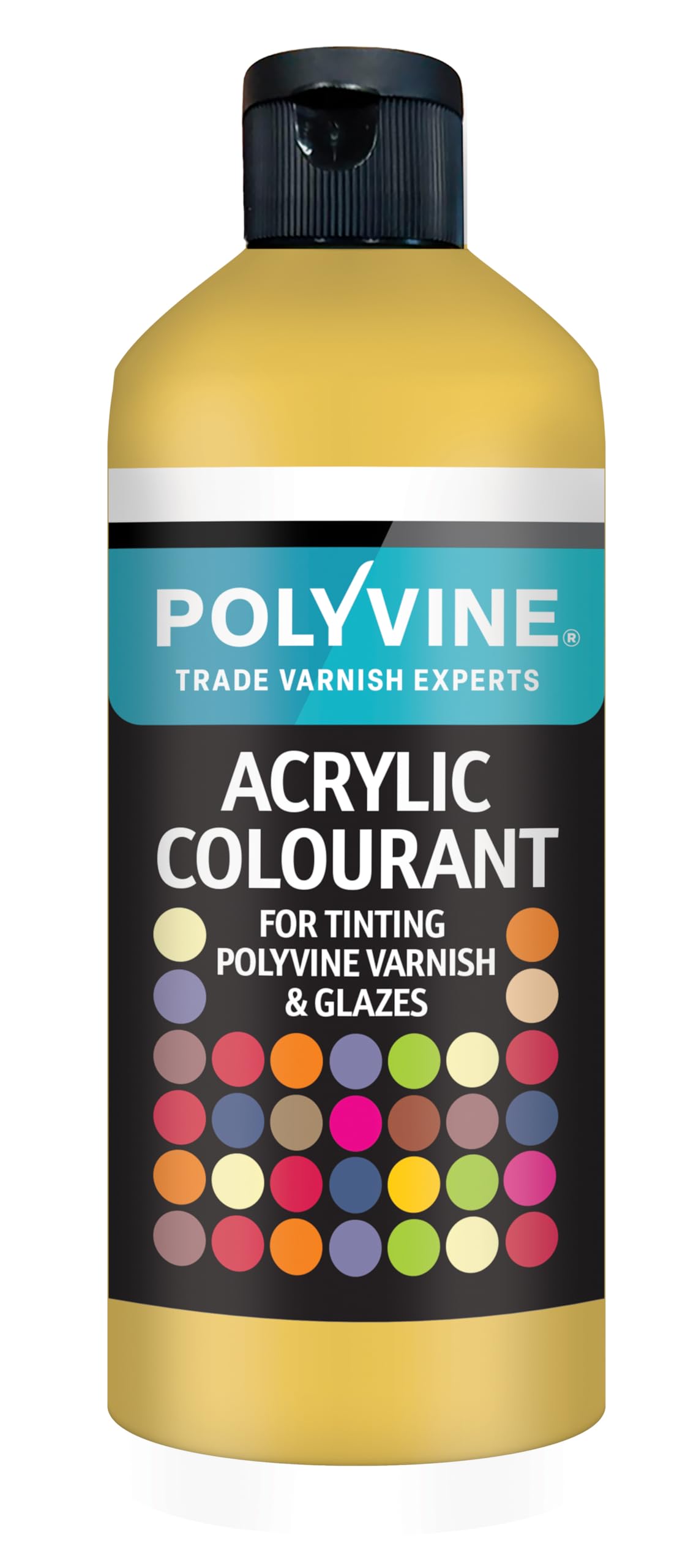 Polyvine for Tinting Water Based Products - Easy Blend, Dense Liquid Pigment Colour Additive for Paint, Varnish, Filler, Grout, Cement, Emulsion, Masonry Paint & More - Yellow Oxide, 500g — image 1