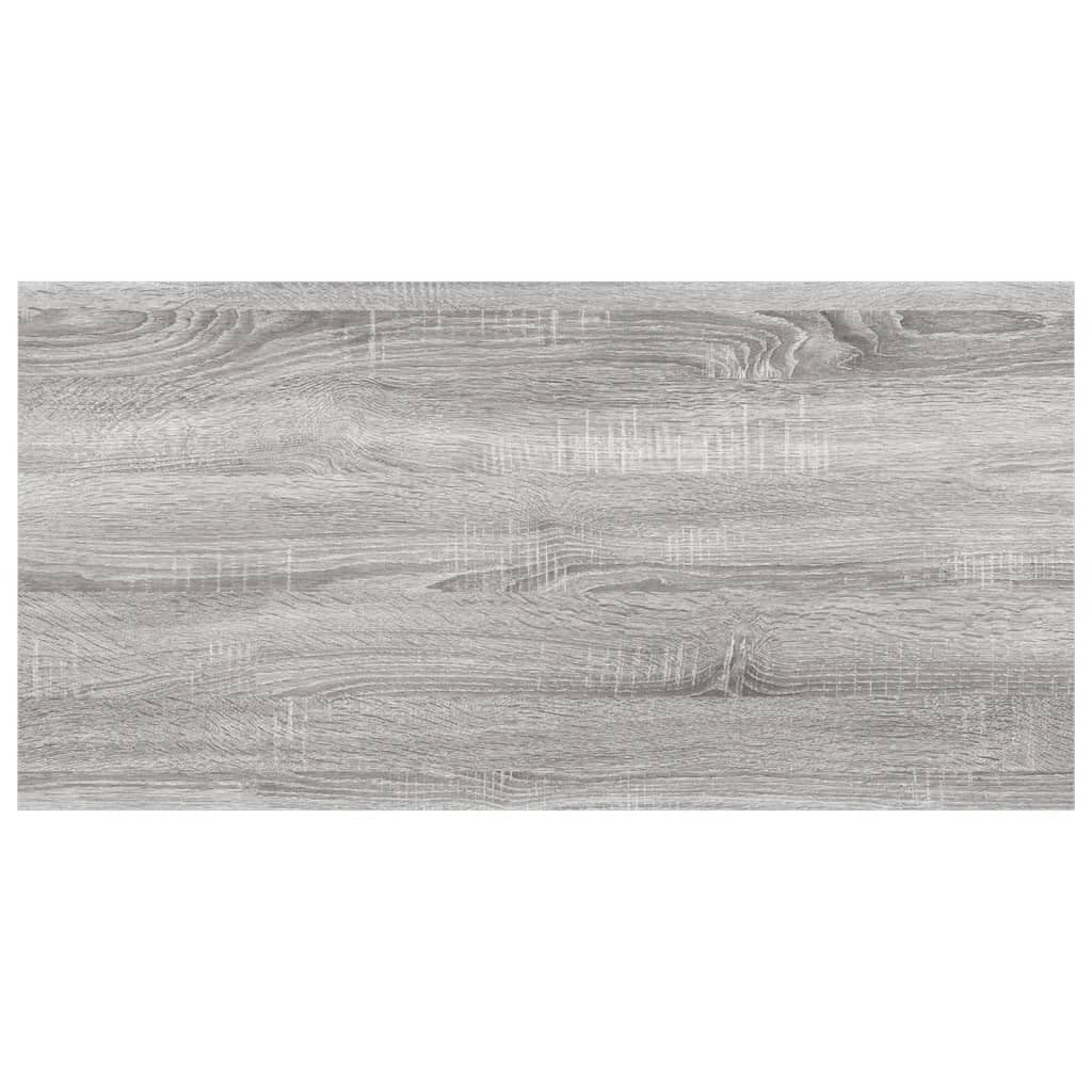 4 scaffali da parete in legno Sonoma, 60 x 20 x 1,5 cm, per soggiorno, camera da letto, ufficio, colore: grigio