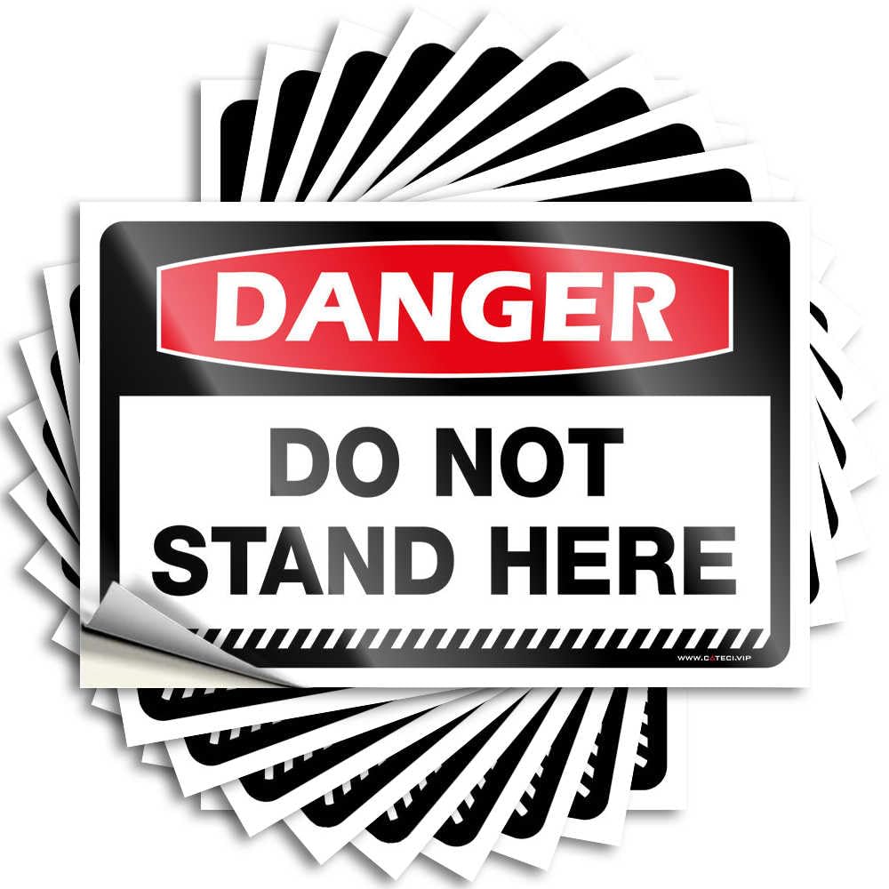 Danger Do Not Stand Here Southern Cute Bathroom Decor - Decal Helmet Removable Vinyl Decal(8X12CM)