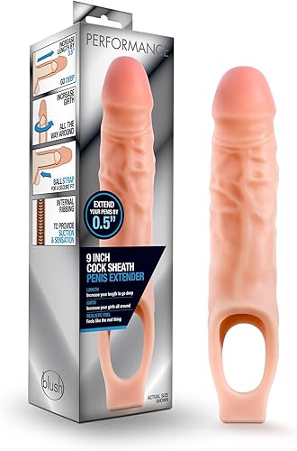 Rendimiento rubor Extensor de vaina de pene ultra suave como X5 Plus Extiende tu pene 05 pulgadas Espesa hasta 15 pulgadas Acanalado para placer