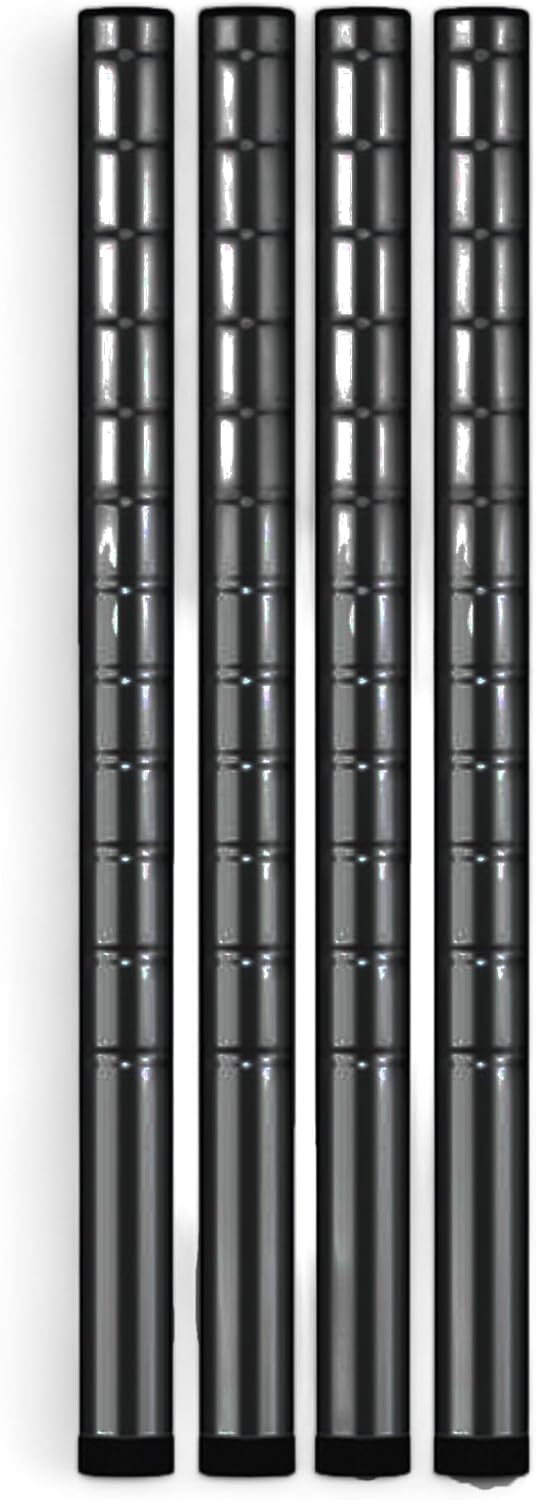 H14 Chrome Set of 4 Posts | Heavy Duty | Utility Shelving Units - Commercial Wire Shelf Shelving Posts Adjustable shelving NSF Chrome Post - Durable, Corrosion-Resistant, Easy Assembly, Adjustable