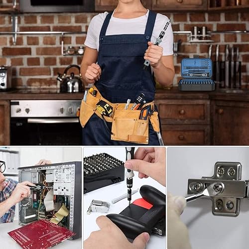 Miniatura 26 de Juego de destornilladores – Juego de puntas de destornillador de precisión 130 en 1, juego de puntas de destornillador ranuradas Phillips Torx