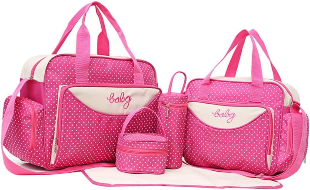 Beavorty Large Capacity Set Shoulder Tote Handbag for Women Dots Multi-purpose Tote Bags