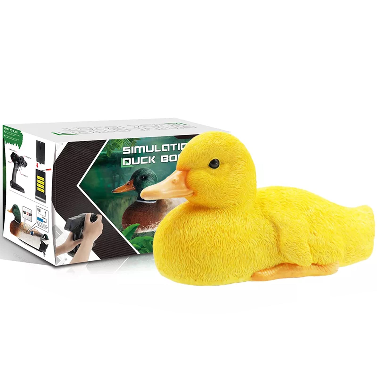 IIIL 2.4Ghz RC Boat Remote Control Duck Boat Waterproof, Hunting Motion Controllable Cute Decoy Duck for Swimming Pool Pond&Garden Decor