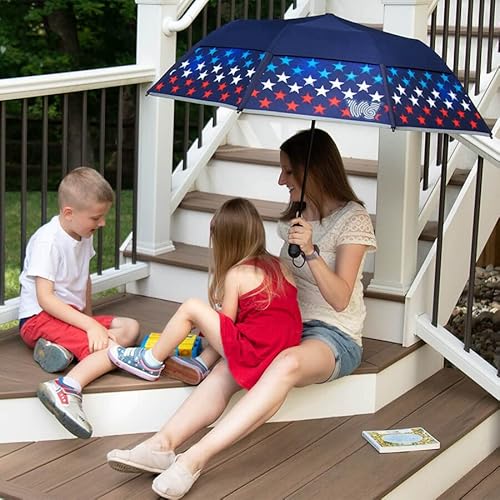 Weatherman Umbrella - Folds Of Honor - Collapsible Umbrella - Windproof Umbrella Resists Up To 55 Mph Winds - Celebration #TOP3