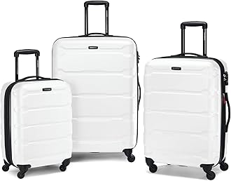 Samsonite Omni PC Hardside Expandable Luggage with Spinner Wheels, 3-Piece Set (20/24/28), White