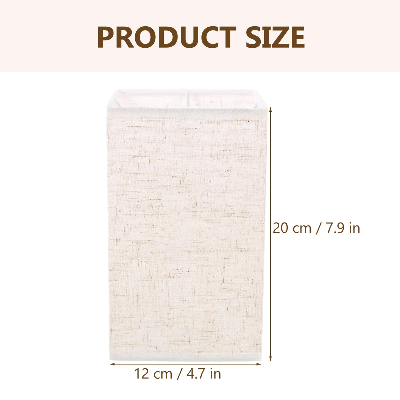 Pantalla de Lámpara E27 de Tela de Lino Beige para Lámpara de Pie y Pared, Diseño Decorativo Ambiente Cálido para Salón y Cocina