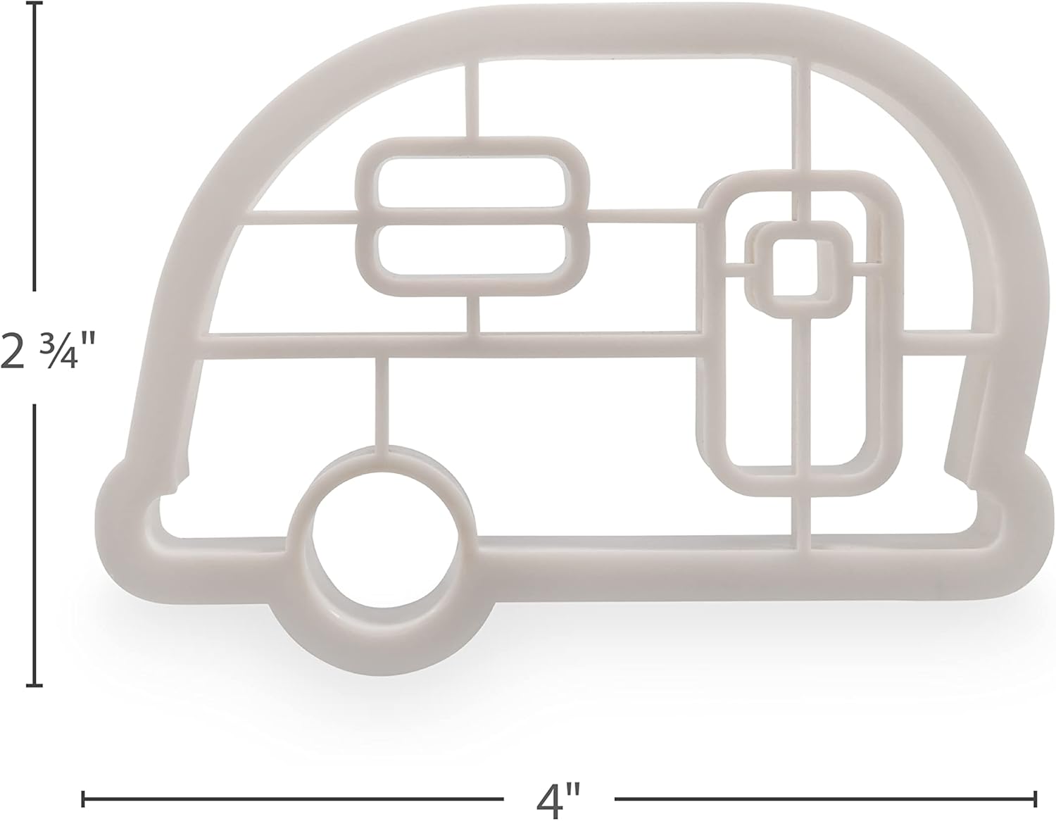 White Plastic Campfire and RV Cookie Cutters Set