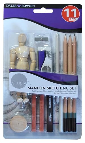 Daler Rowney Simply Lápices Esbozos Set Maniqui Esbozo