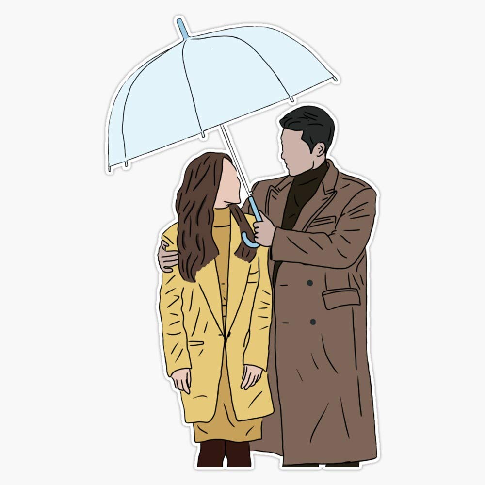 Magnet Crash Landing On You (Kdrama) - Ri Jeong Hyeok and Yoon Se Ri Magnet Bumper Sticker Car Magnet Flexible Reuseable Magnetic Vinyl 5 inch LAB-CTMAGNETS-1127