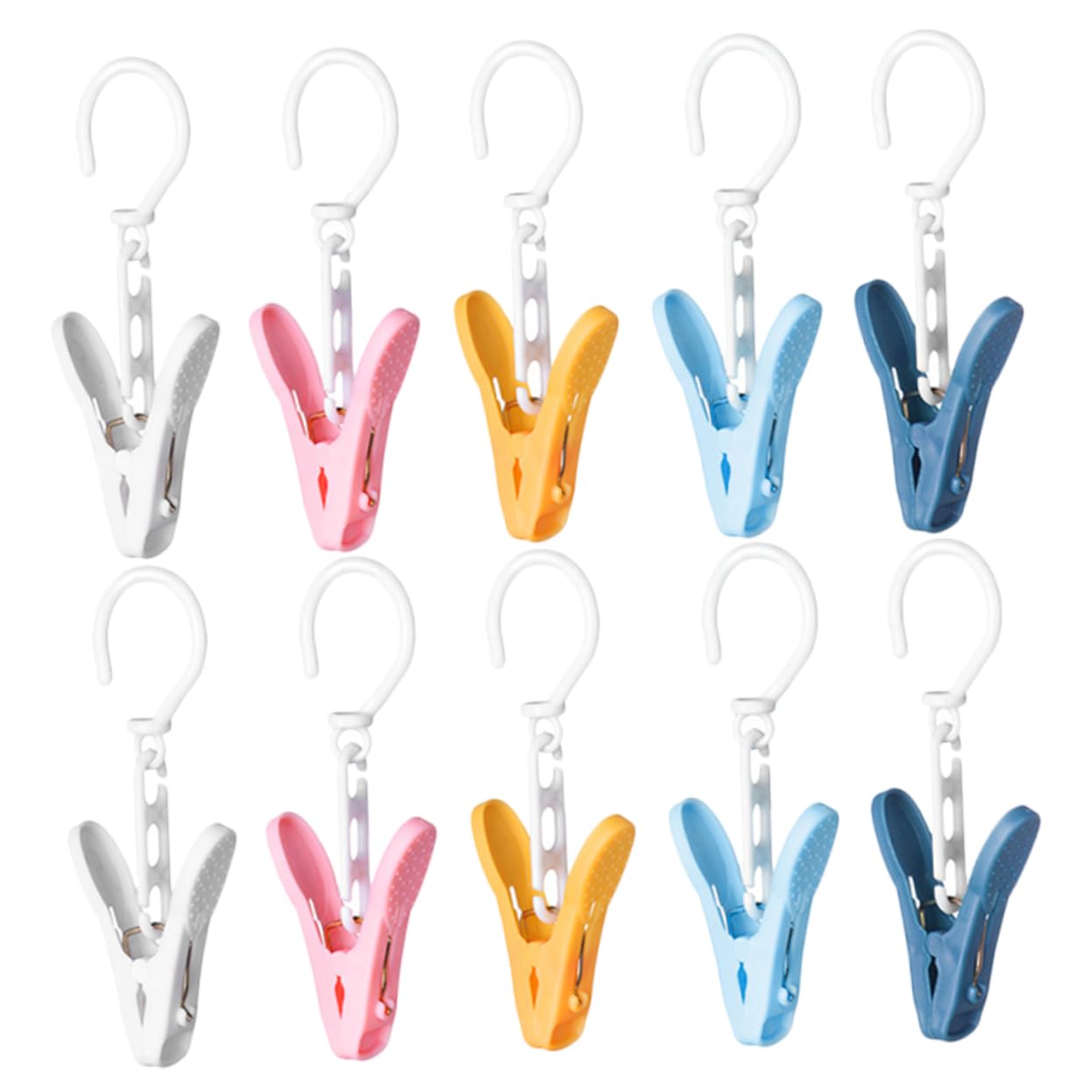 Cabilock 5 Sätze Multifunktionale Aufhänger Clips Aus Kunststoff Robuste Wäschehaken Für Kleidung Handtücher Hüte Zum Trocknen Und Aufbewahren 30 Stück * 5