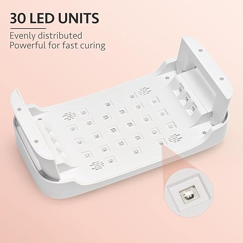 Miniatura 5 de GAOY Luz UV profesional para uñas, lámpara de uñas con almohada de mano para reposabrazos, 4 temporizadores secador de uñas para salón de tecnología