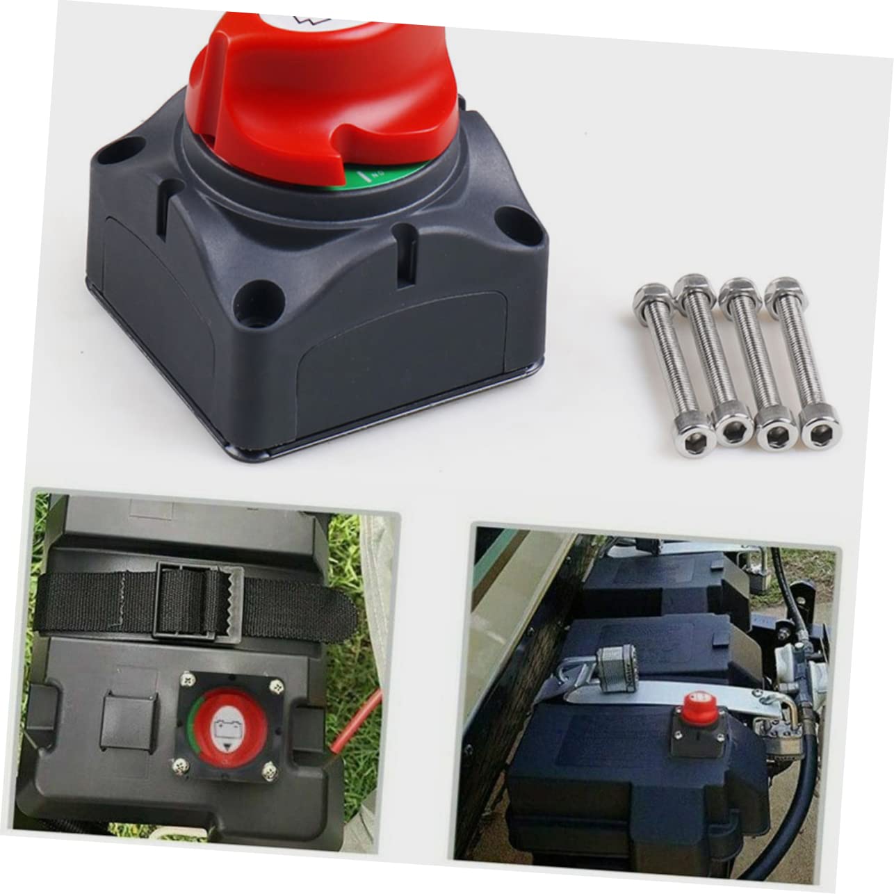 Interruttore Principale Batteria 600a in Plastico e Ottone | On-off Manuale, per Auto e Camper, Adatto a Batteria e Apparecchiature Elettriche