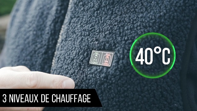 Gilet Chauffant Électrique 6 Zones - Polaire 12000mAh USB - 3 Niveaux Chaleur Homme/Femme