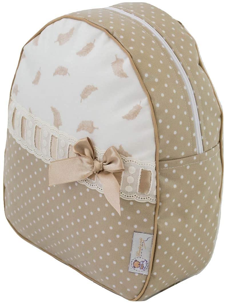 Zaino o zainetto per bambini PERSONALIZZATO con il NOME RICAMATO. Bombay: Vari colori disponibili (Camel)