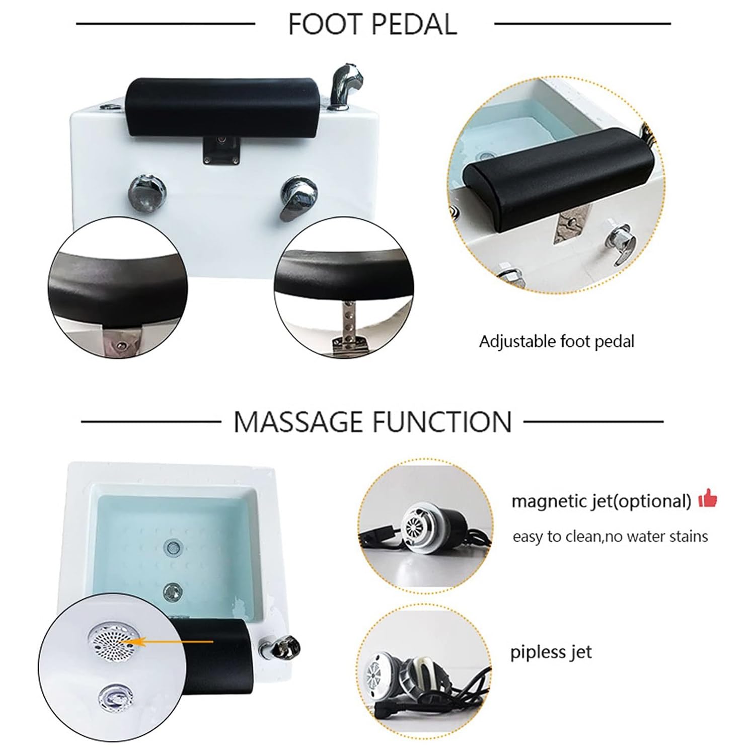 Białe Miski Do Pedicure Umywalki Do Masażu Spa Krzesła Do Pedicure Wanna Do Stóp Umywalka Wyposażenie Salonu Kosmetycznego Pedicure Krzesło Miska Do Masażu Stóp Umywalka Ze światłem