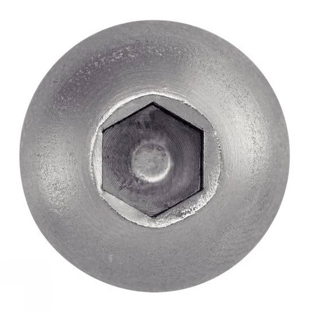 D-Work, 100 viti per metallo a testa bombata a sei pannelli, 10 x 40 mm, ISO 7380-1, in acciaio inox A2