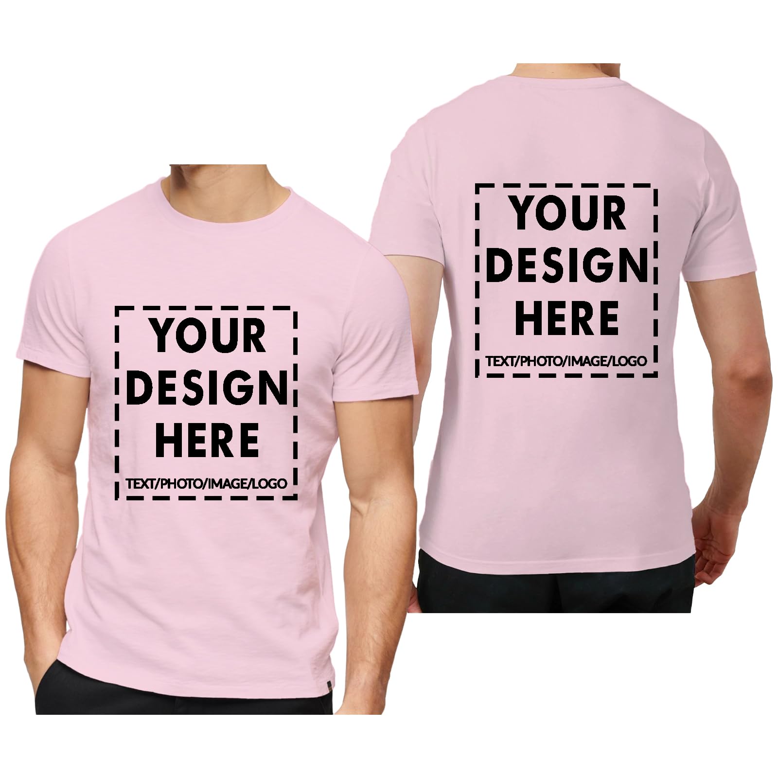 Custom T Shirts,Design Your Own Custom T Shirts, Personalized Unisex Crewneck Tee Shirt, Customize Your Image, Text & Photo