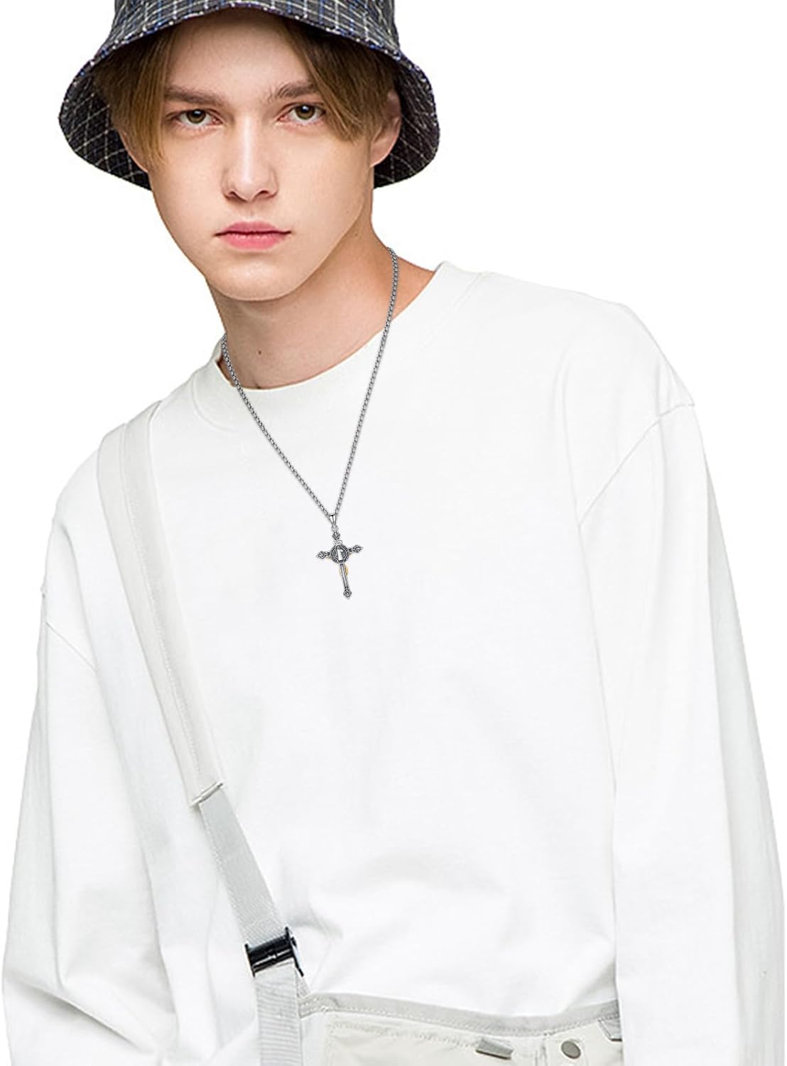 Crucifix Necklace for Men 925 Sterling Silver Jesus Cross Necklace Crucifix Cross Pendant Protection Jewelry for Men Women - Image 5