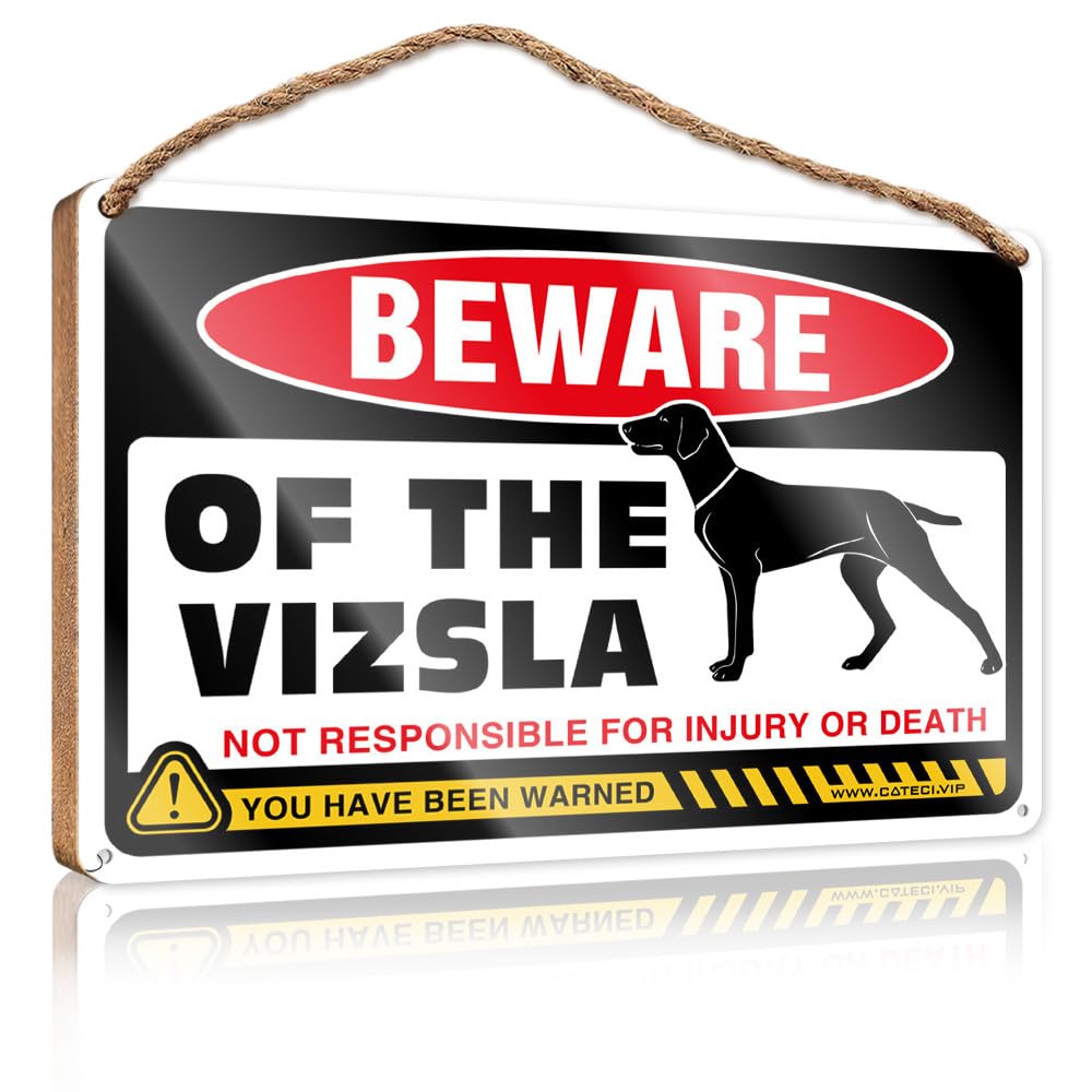 Porch Decorations Beware Of Vizsla Wooden Sign Front Porch Decor Decorative Signs For Home Decor(23X35CM)