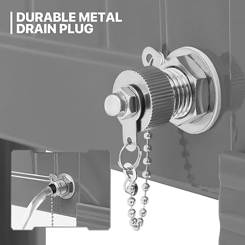 Miniatura 9 de MADOG Classical Cooler with Wheels and Handle Outdoor Coolers for Patio and Deck Entertaining Rolling Cooler Large Cooler with Wheels Ice Cooler