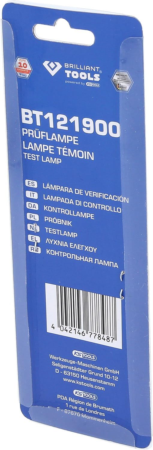 BRILLIANT TOOLS BT121900 Lampada di controllo 6 - 24 V [Powered by KS TOOLS]