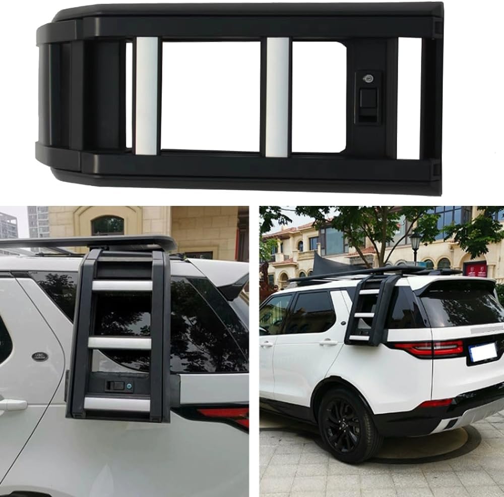 Black Side Roof Rack Access Ladder Side Window Step Ladder for Discovery 5 L462 2017-2023 Side Ladder