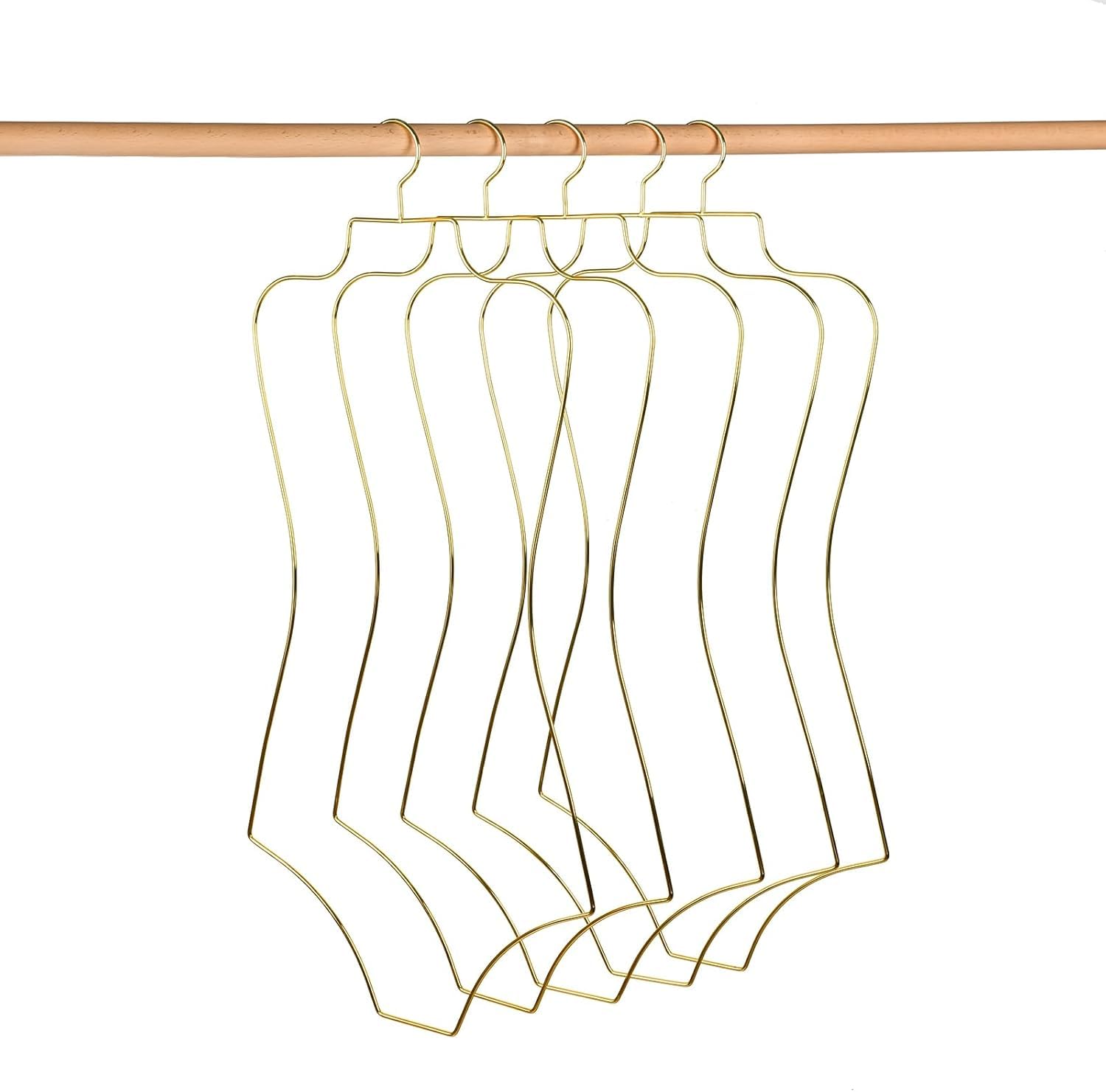 Lot de 10 cintres en métal doré pour Maillot de Bain