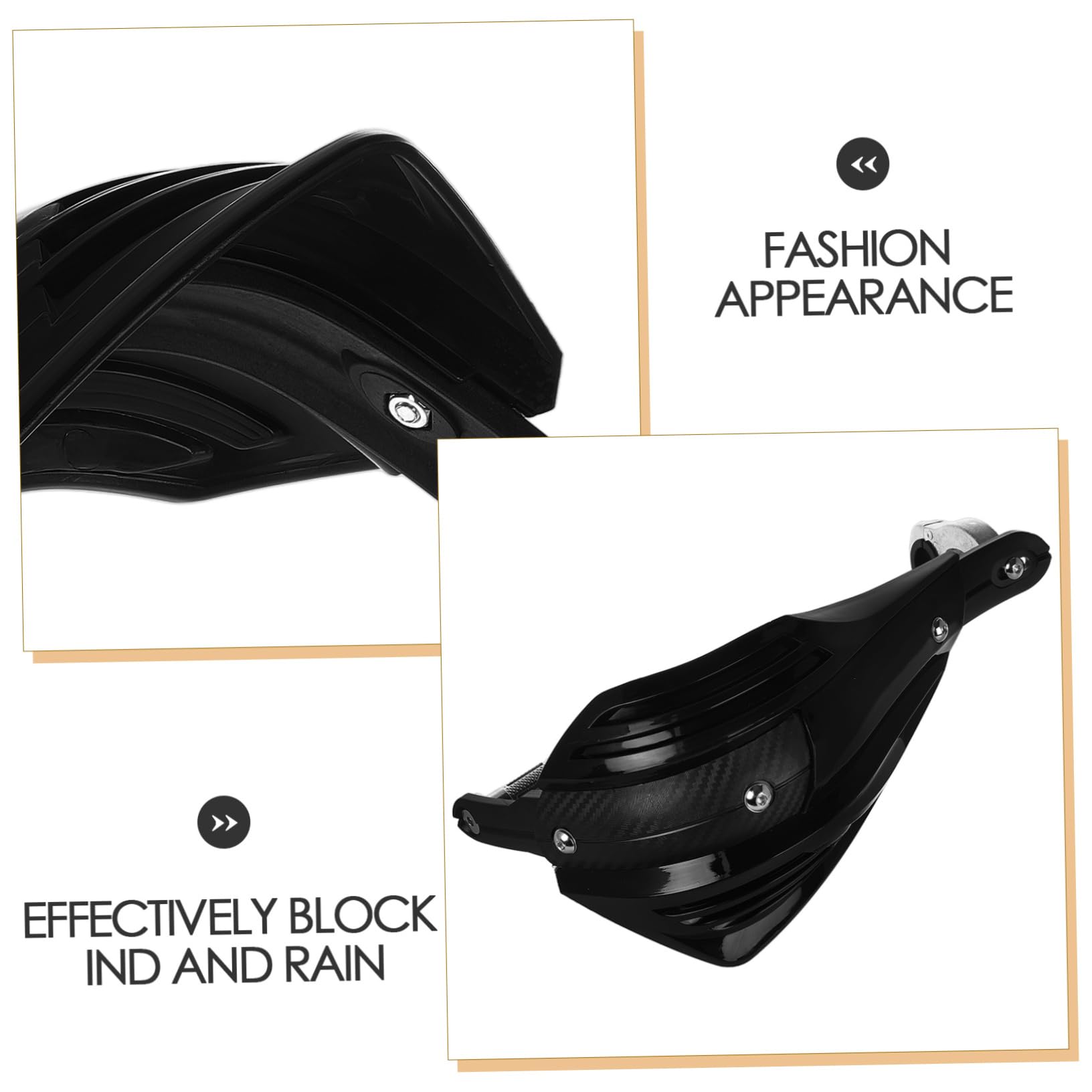 Protège-mains de Moto 1 Paire Noir Plastique Métal pour Guidon