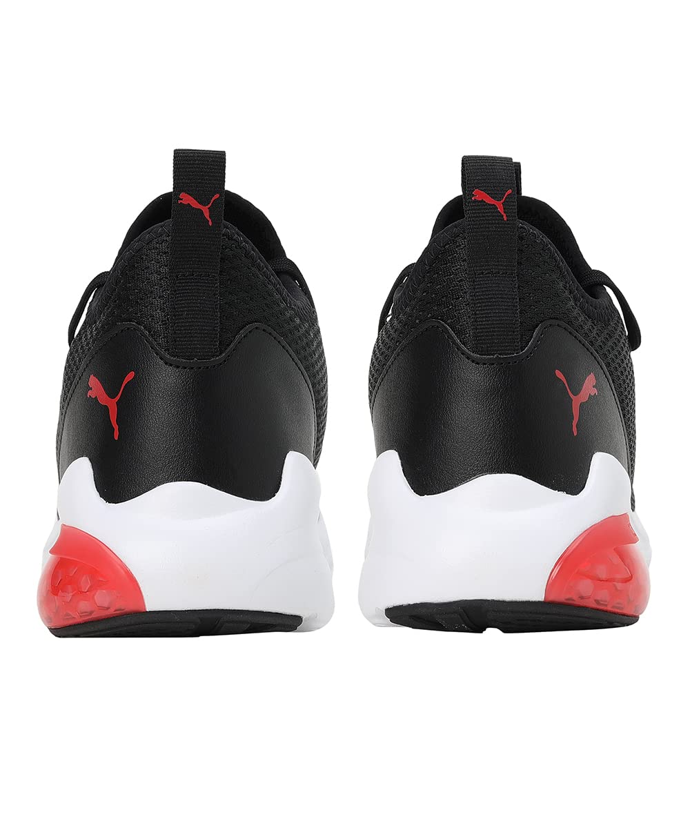 Puma Mens Cell Vive Bright Black-High Risk Red-White Running Shoe - 9UK (19542404) 2
