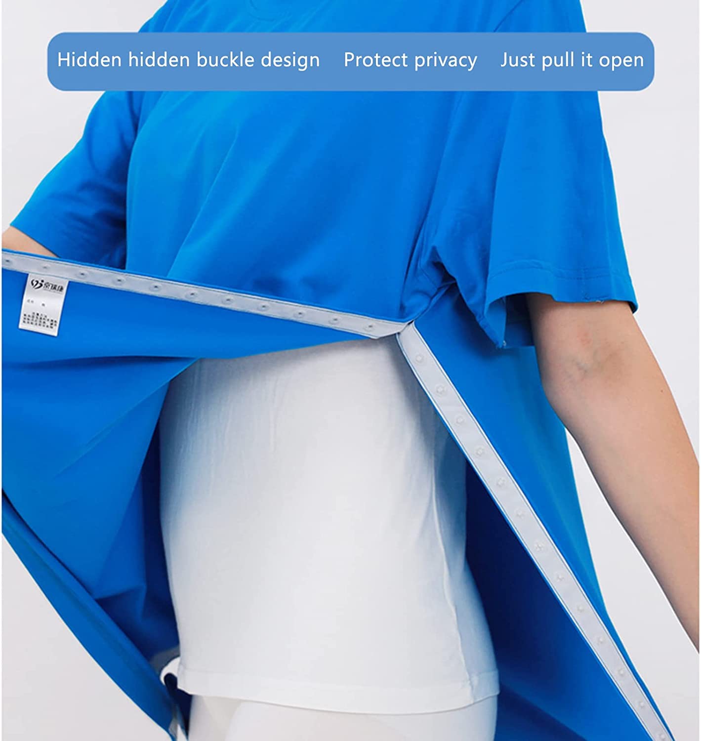 T-Shirt De Récupération D'épaule Post-Chirurgie T-Shirt Détachable À Pression, Bras Droit Et Gauche, Chemise D'accès Au Port De Chimio Ouvert, pour Les Soins Aux Patients, Personnes Âgées