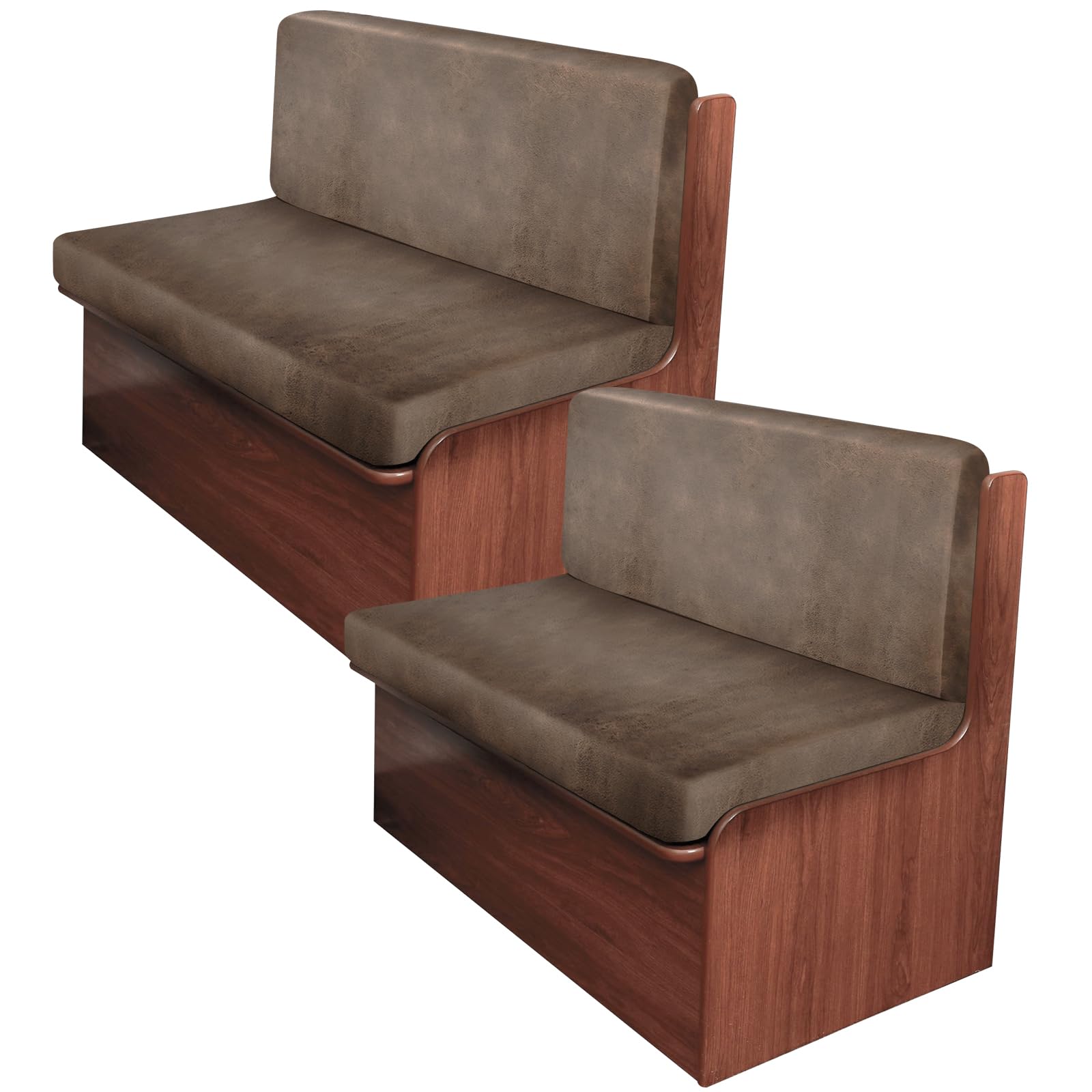 Photo 1 of ANARACHON Leather Look RV Dinette Cushion Covers - 2 Sets, Light Brown