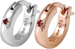 [close to me] 特 別仕様 シンプル レッド ダイヤモンド ペアピアス シルバー ピンクゴールド 片耳用 シルバー925 おそろい