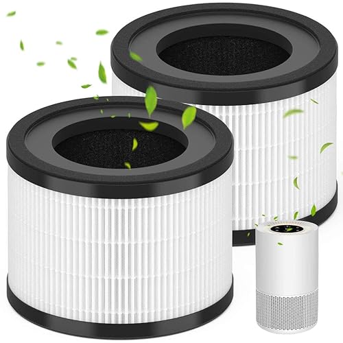 Filtro de substituição SAKEGDY AP-S0610L HEPA autêntico compatível com o filtro purificador de ar MOOKA AP-S0610L, substituição de filtro de ar H13 HEPA autêntico 3 em 1, embalagem de 2