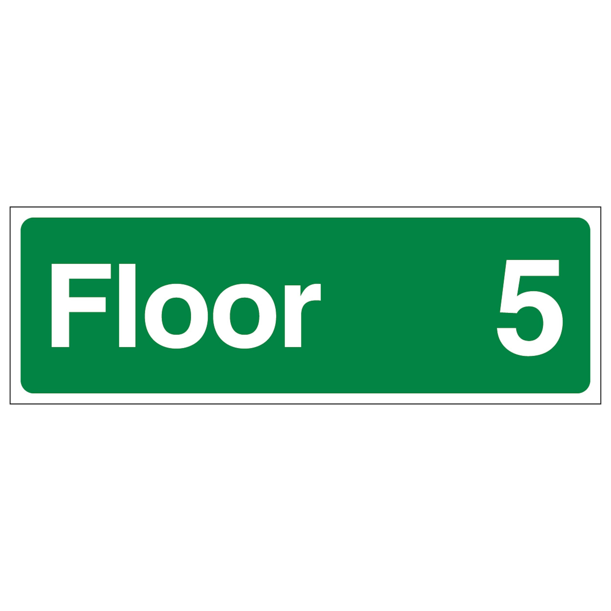 V Safety Floor 5 450 x 150 mm - 3mm Aluminium Composite Safety Sign