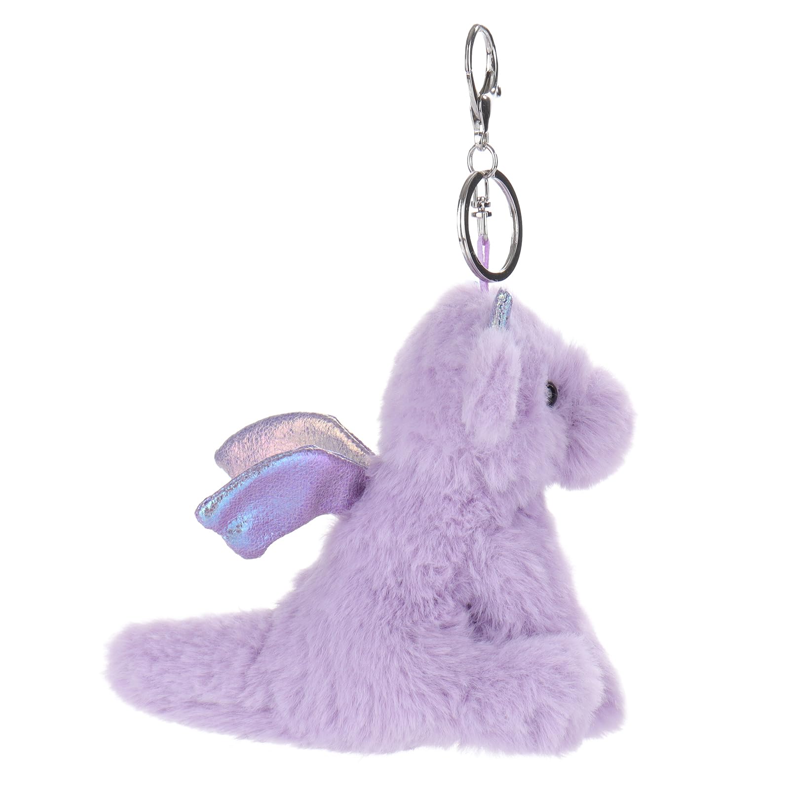 Apricot Lamb Cute Toys Plush Purple Dragon Dinosaur Stuffed Animal Soft Keychain for Child Bag, Purse, Backpack, Handbag (Purple Dragon,4.3 Inches)