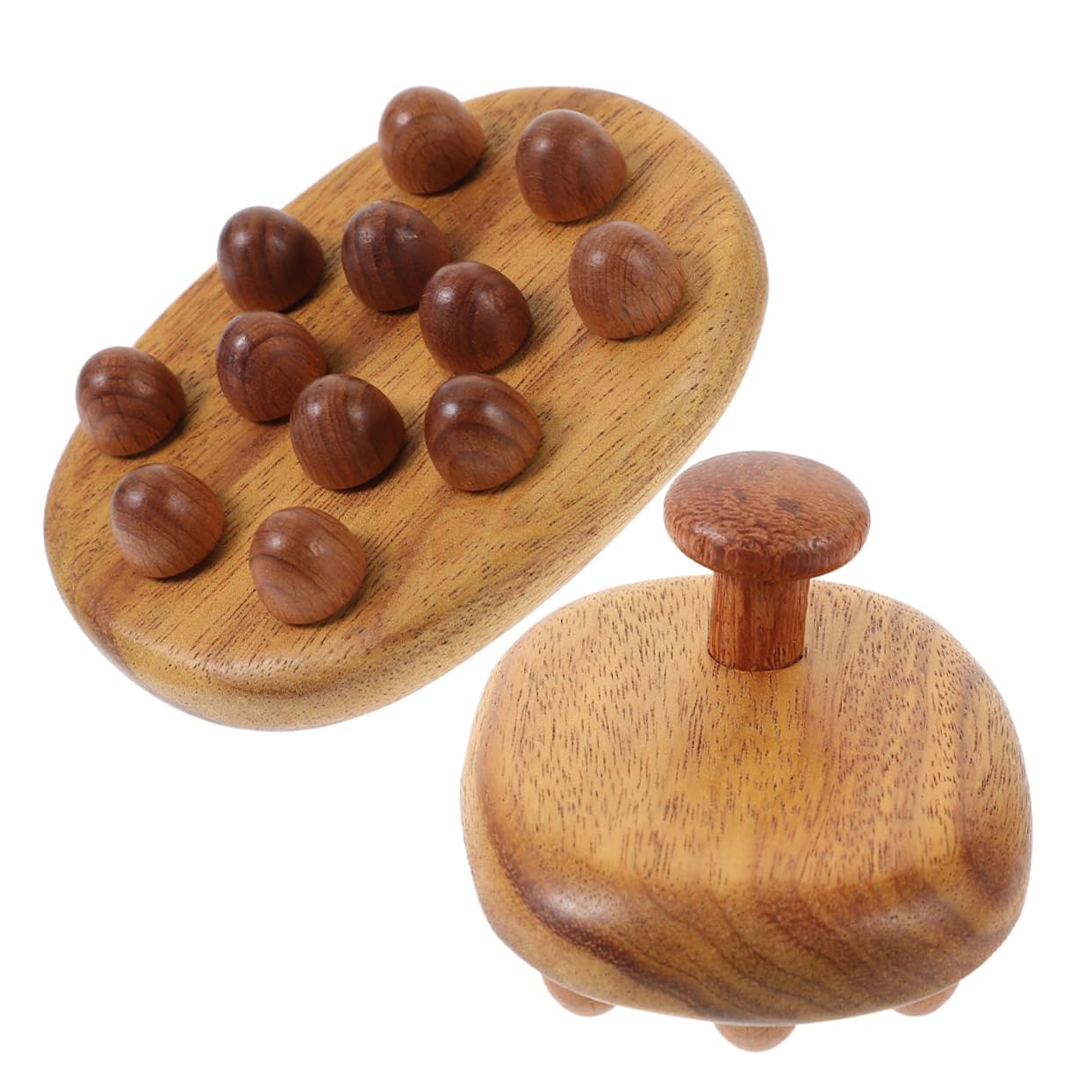 CALLARON Cepillo De Masaje De Sándalo Masajeador De Cuero Cabelludo Ducha Fascia Del Cuero Cabelludo Cepillo Para El Cabello Herramienta De Masaje Del 2 piezas x 4