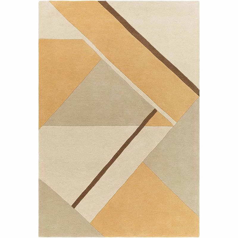 Image of Embossed Handmade GH Wool Thick Geometrical Carpet is a Stylish and Practical Addition to Any Living Room 8X12