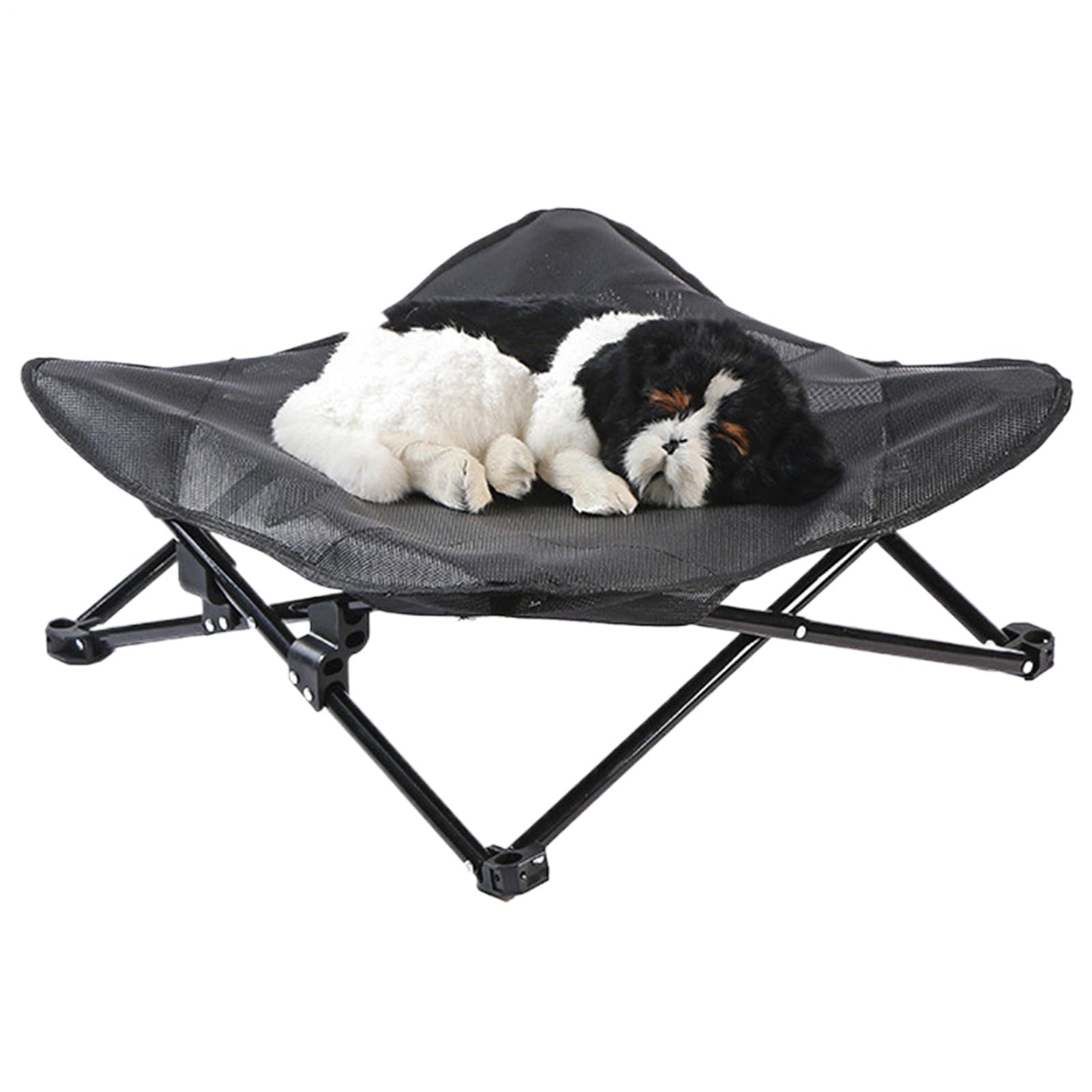 Lit surélevé pour chien pliable transportable et lavable pour intérieur et extérieur